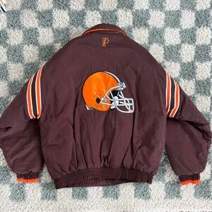 Vintage 90s Cleveland Browns Puffer Jacket